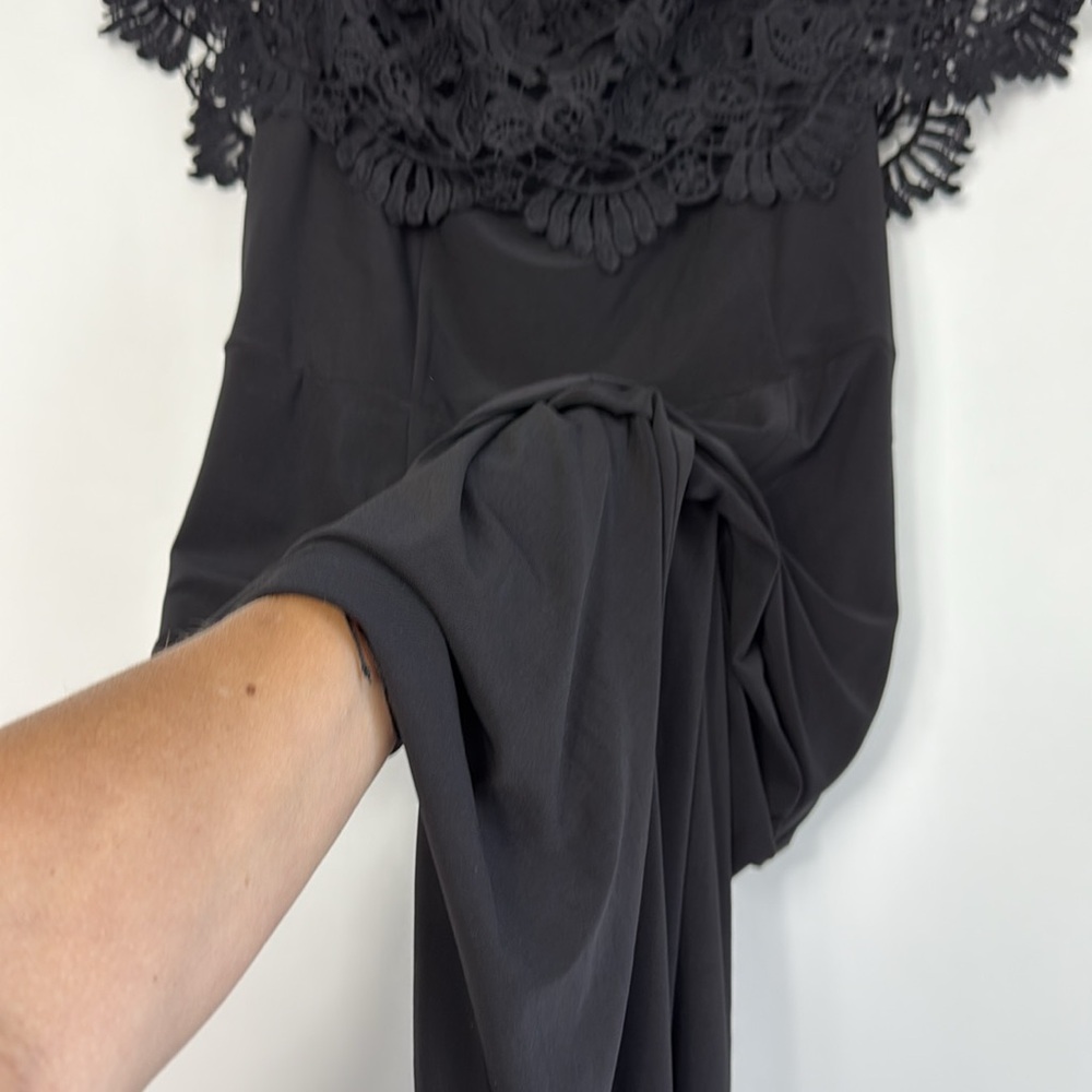 MARINA Black Lace Jumpsuit Size 10 - Picture 4 of 12